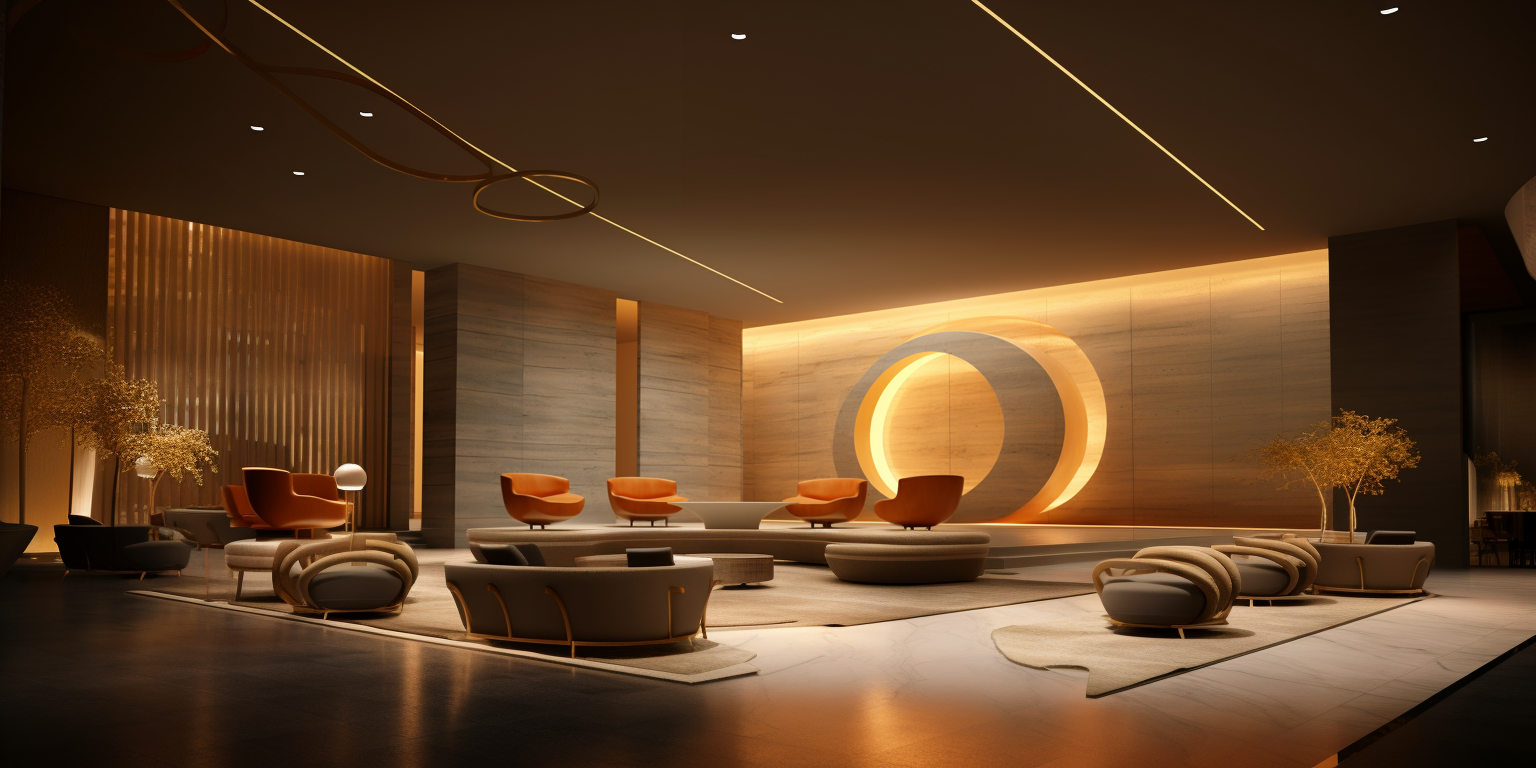 לובי מלון - עיצוב עם בינה מלאכותית