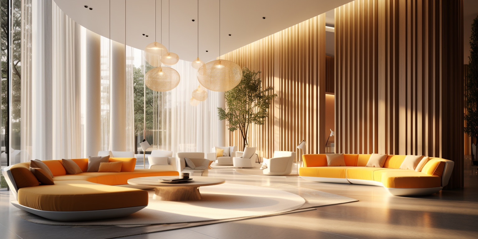 לובי מלון - עיצוב עם בינה מלאכותית