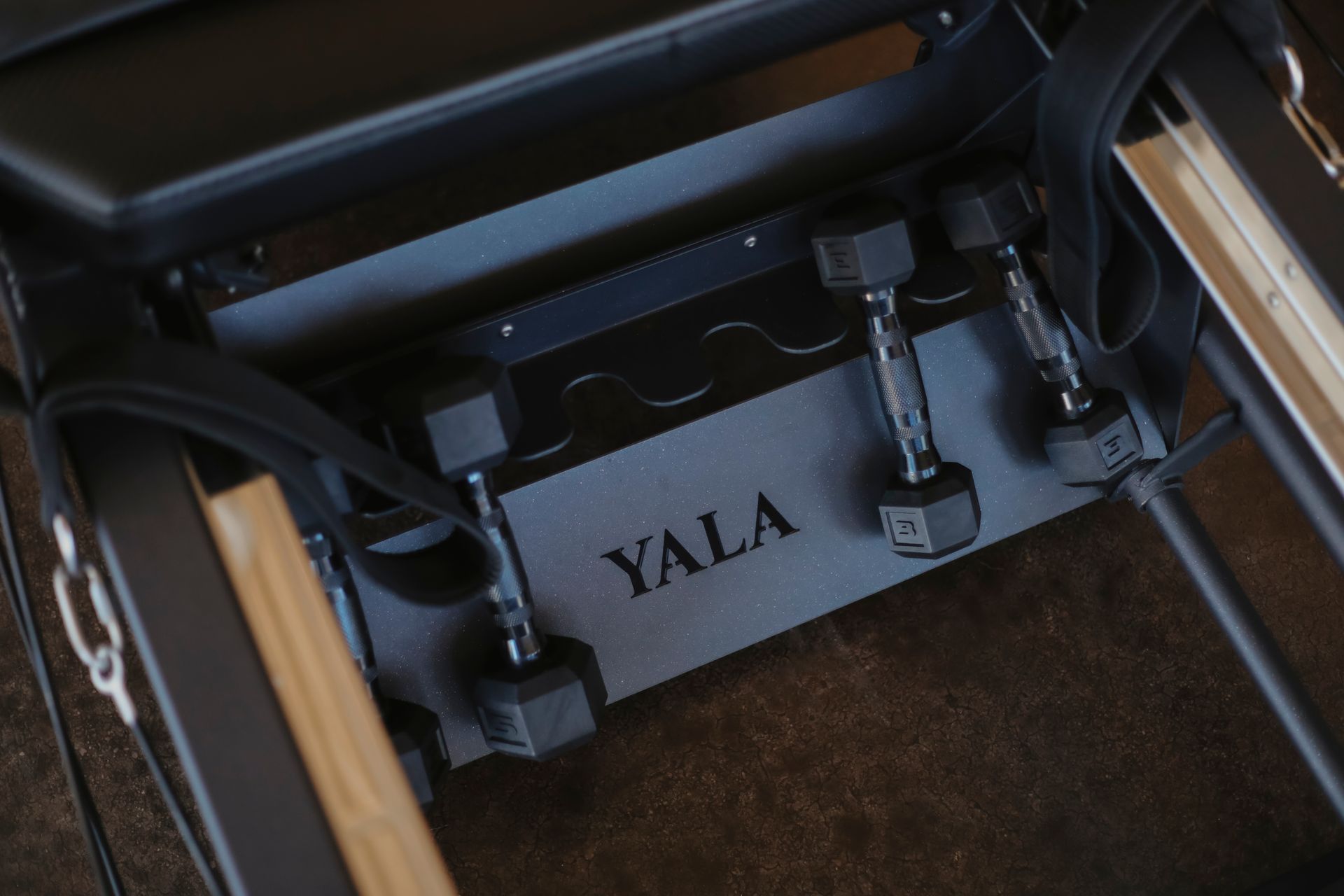 Custom reformer Pilates machine at YALA Evolved Pilates Cypress CA