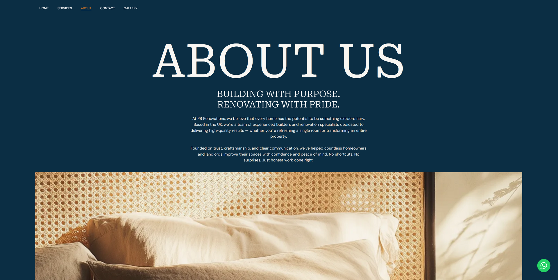 A screenshot of the about us page of a website.