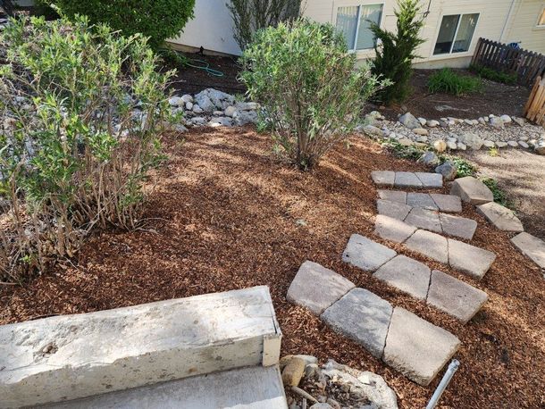 A paver walkway in Nampa, ID by Idacrest Landscaping
