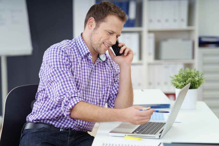 Man on a Phone Call — Northern Accounting Solutions In Brisbane, QLD