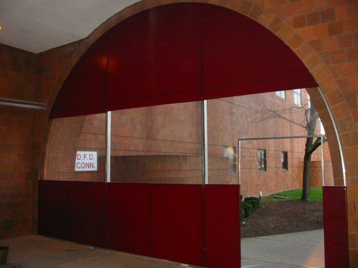 Inside View of the Red Metal Awning — Roseville, MI — J.C. Goss Company