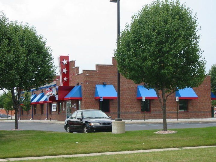 Blue and Red Window Awnings — Roseville, MI — J.C. Goss Company