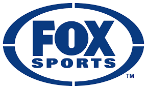 A blue and white logo for fox sports