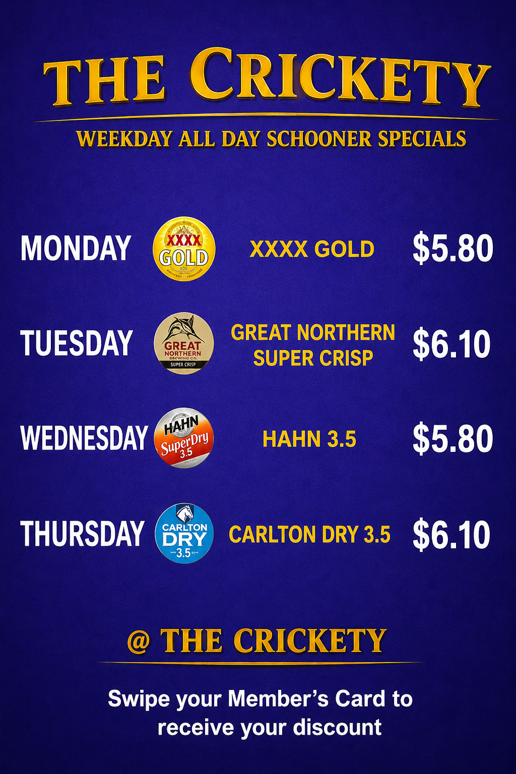 Weekday Specials
