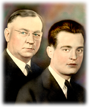 Photo of Francis and Ralph Johnson. History for Johnson-Danielson Funeral Home in Indiana.