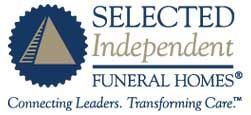 the logo for selected independent funeral homes connecting leaders transforming care .