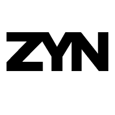 Black and white logo: "ZYN" with the "Y" incorporating a triangular shape.