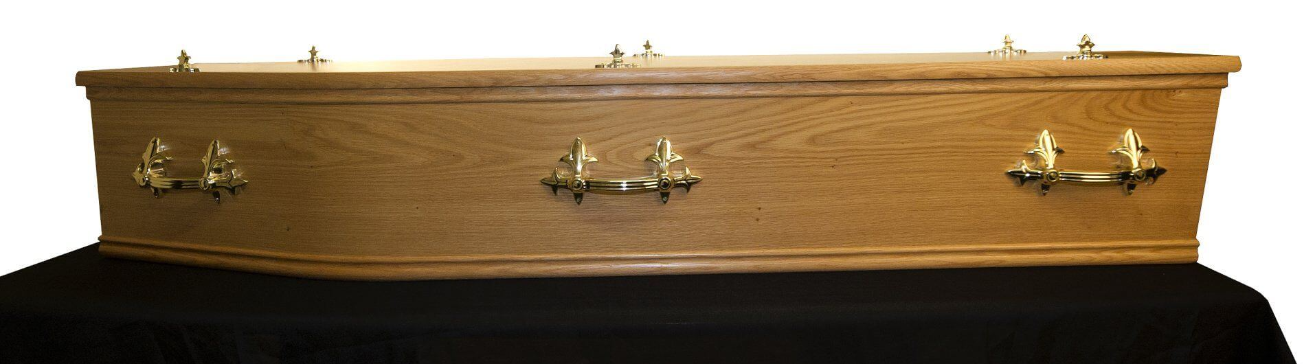 Mark Shaw Funeral Services Light oak coffin