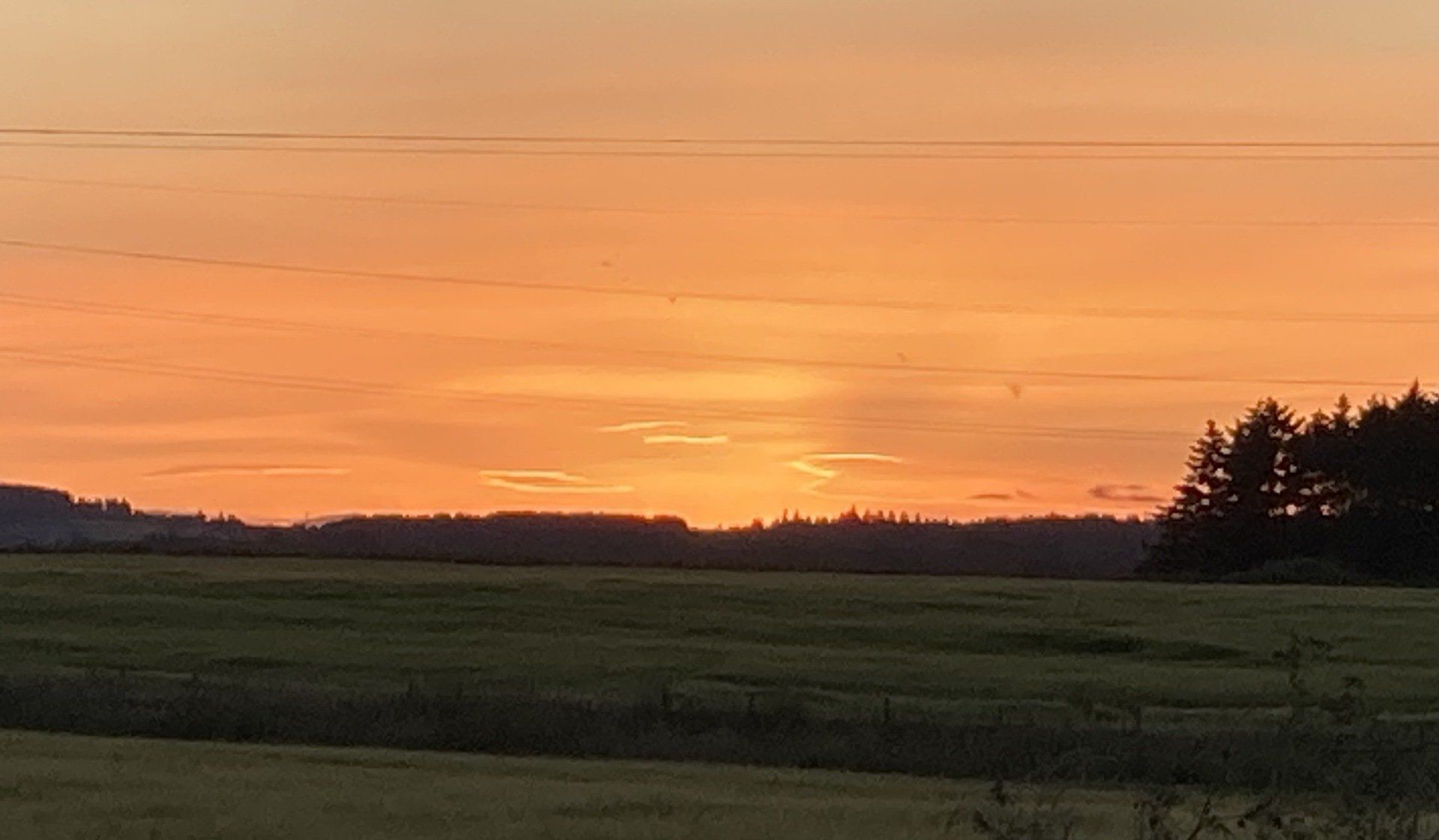 Sunset in the countryside