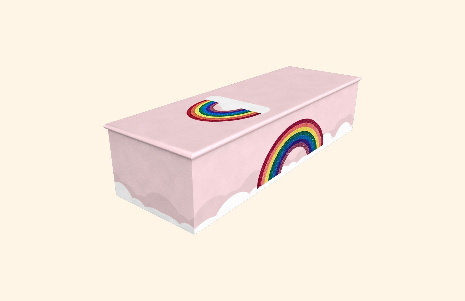 Pink rainbow coffin