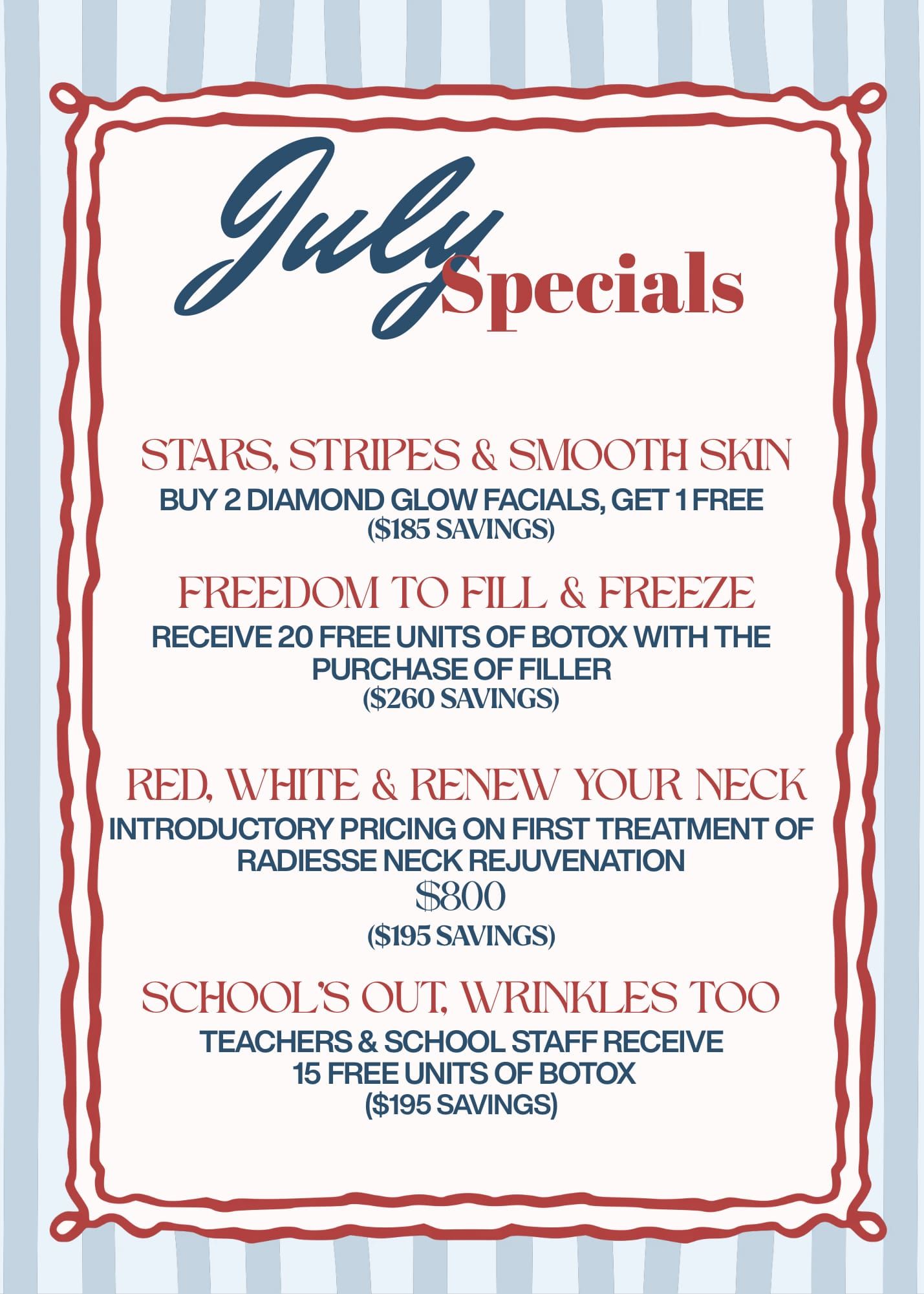 March specials: Emerald Glow Up, Pot of Gold Plump, and Luck Smiles Duo promotions. Green and gold accents.