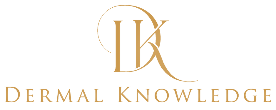 It is a logo for a company called dermal knowledge.