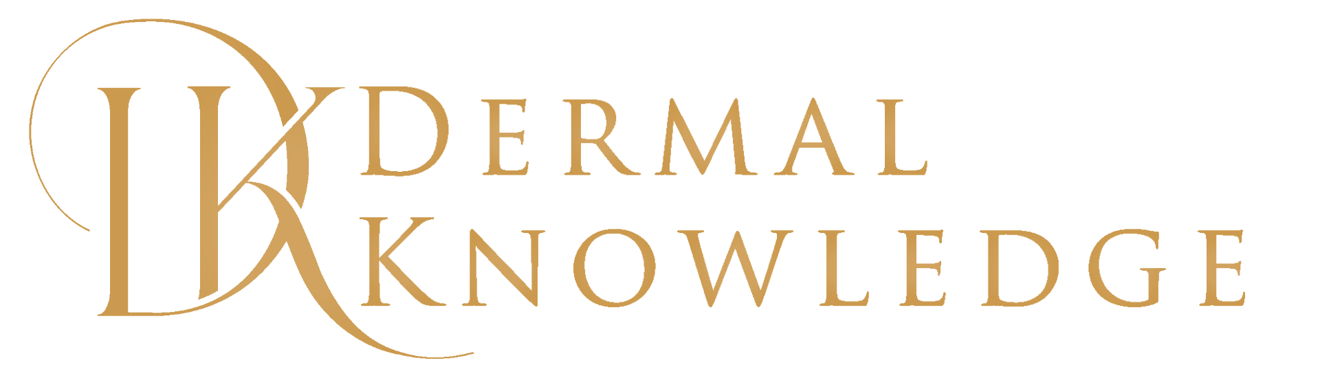 A logo for a company called dermal knowledge.