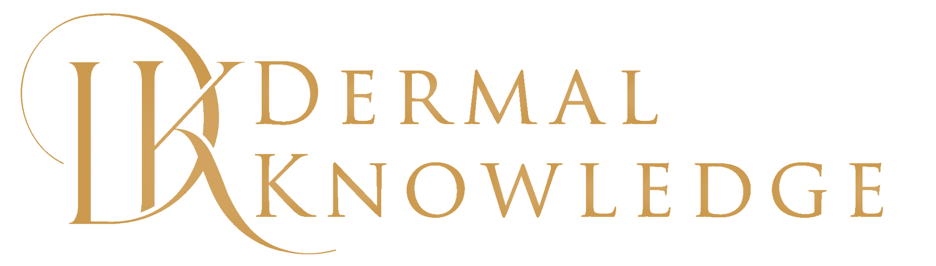 A logo for a company called dermal knowledge.