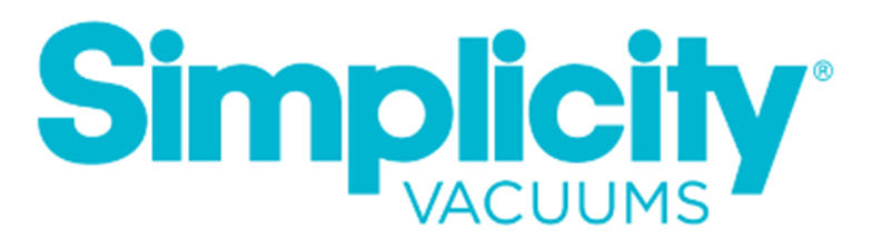 Simplicity Vacuums logo in turquoise on a white background.