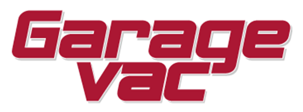 Garage Vac logo in red.