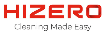 HIZERO logo in red font with "Cleaning Made Easy" in gray font.