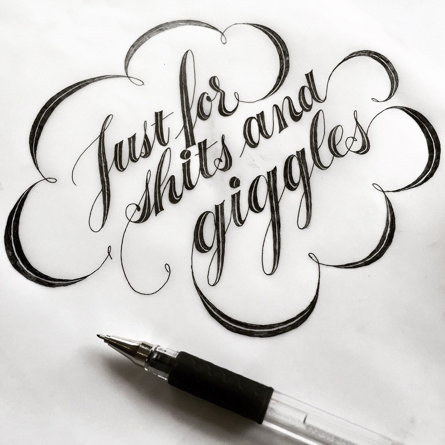 Black ink calligraphy reading