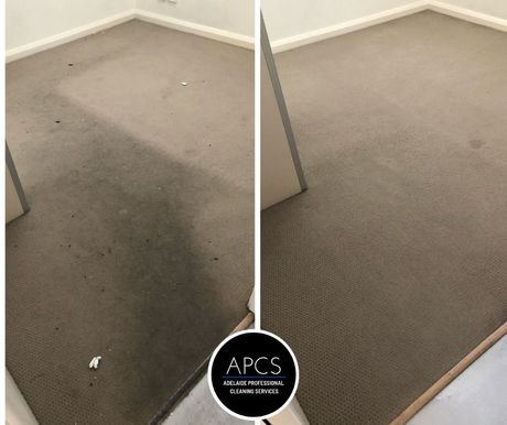 A before and after photo of a carpet being cleaned by Adelaide Professional Carpet Cleaning Services
