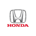 Honda logo with a chrome H-shaped emblem and red "HONDA" text below it.