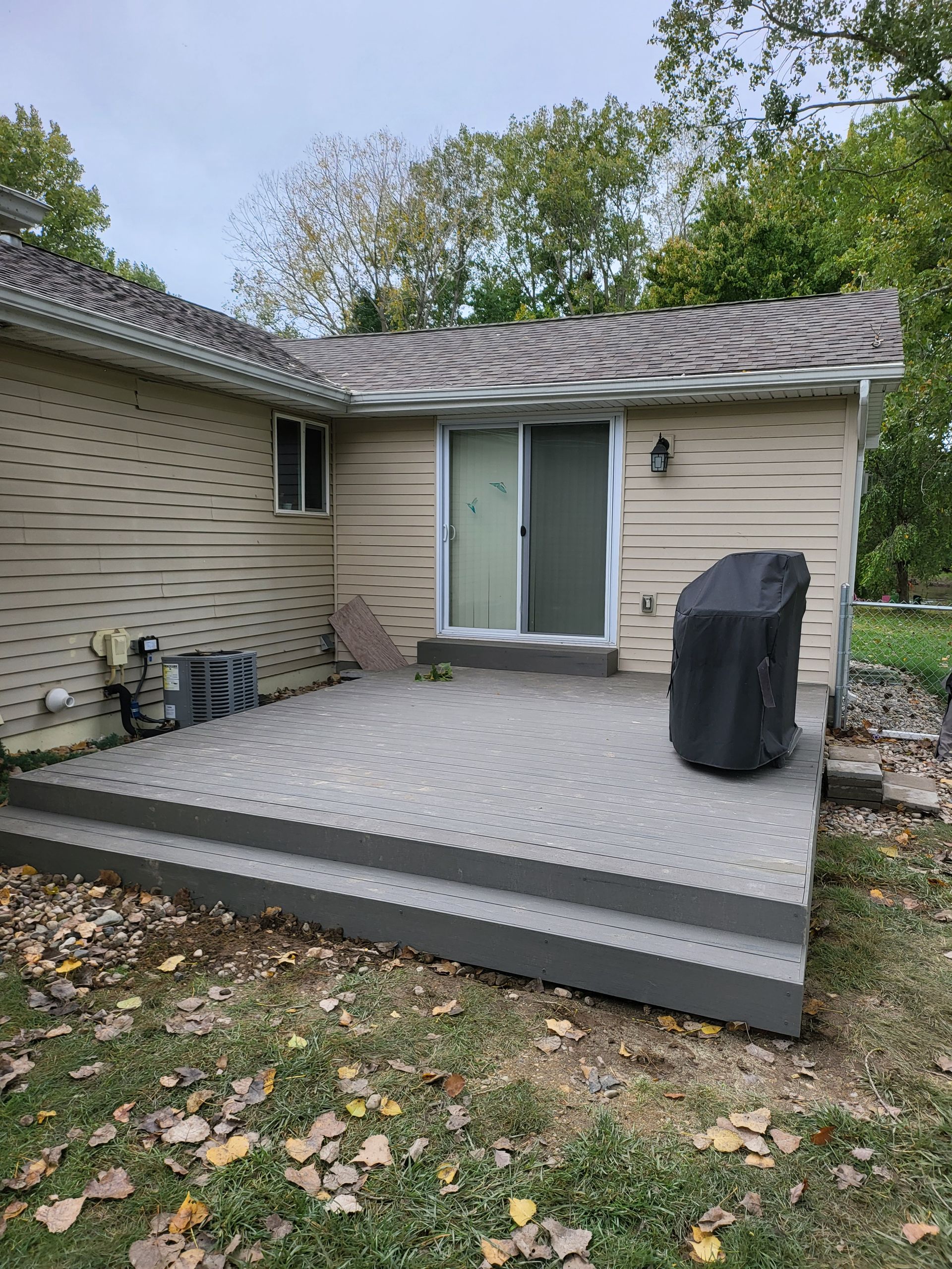 A deck installation in Mount Pleasant, MI by Altrade Creations