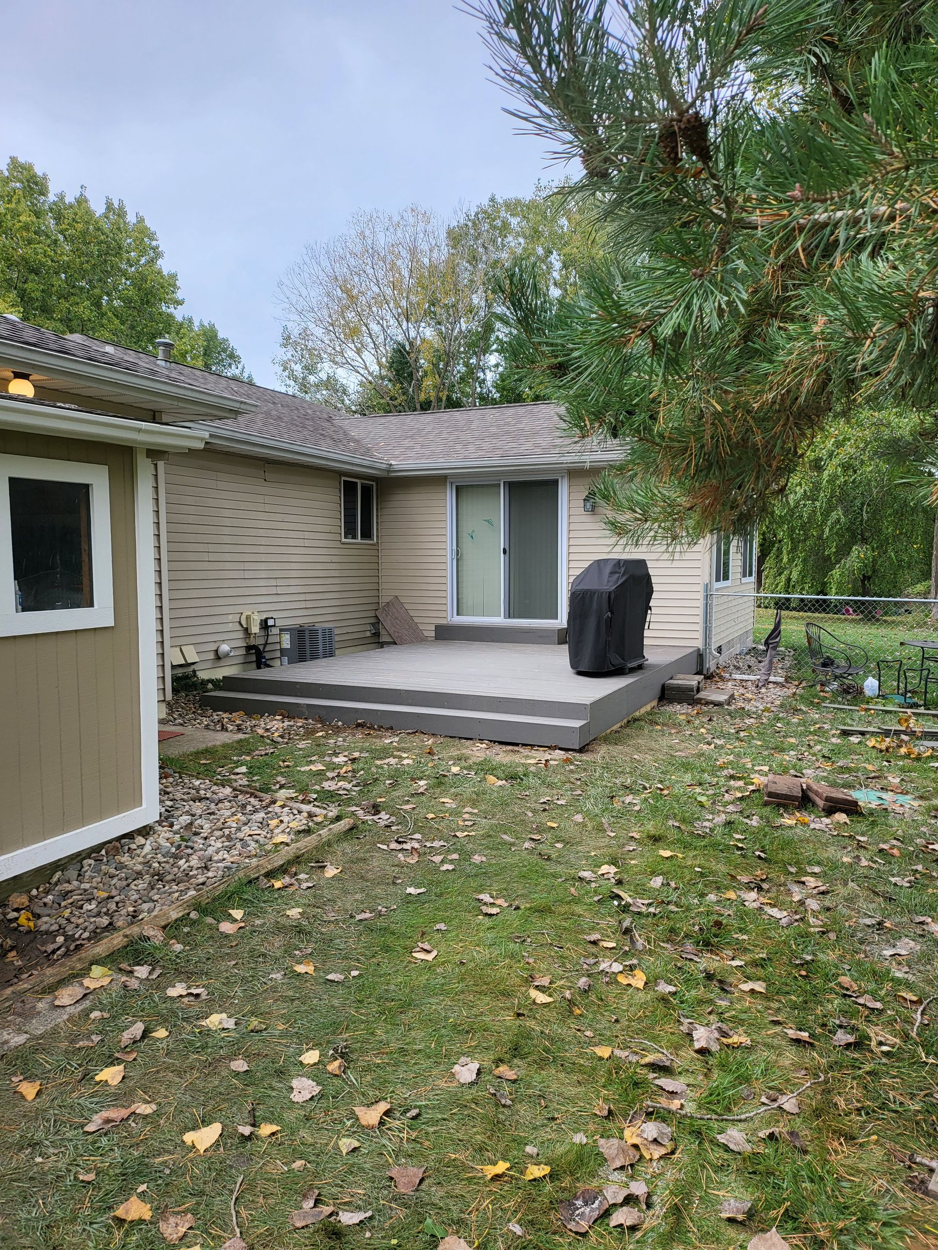 A deck installation in Mount Pleasant, MI by Altrade Creations