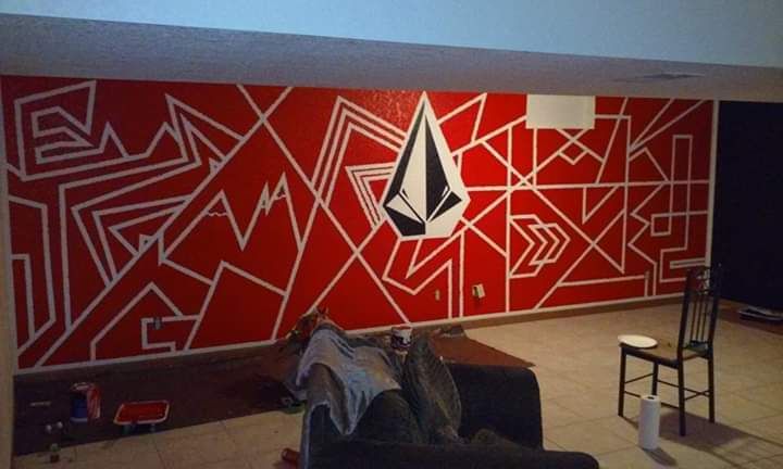 A custom painted wall in Mount Pleasant, MI by Altrade Creations