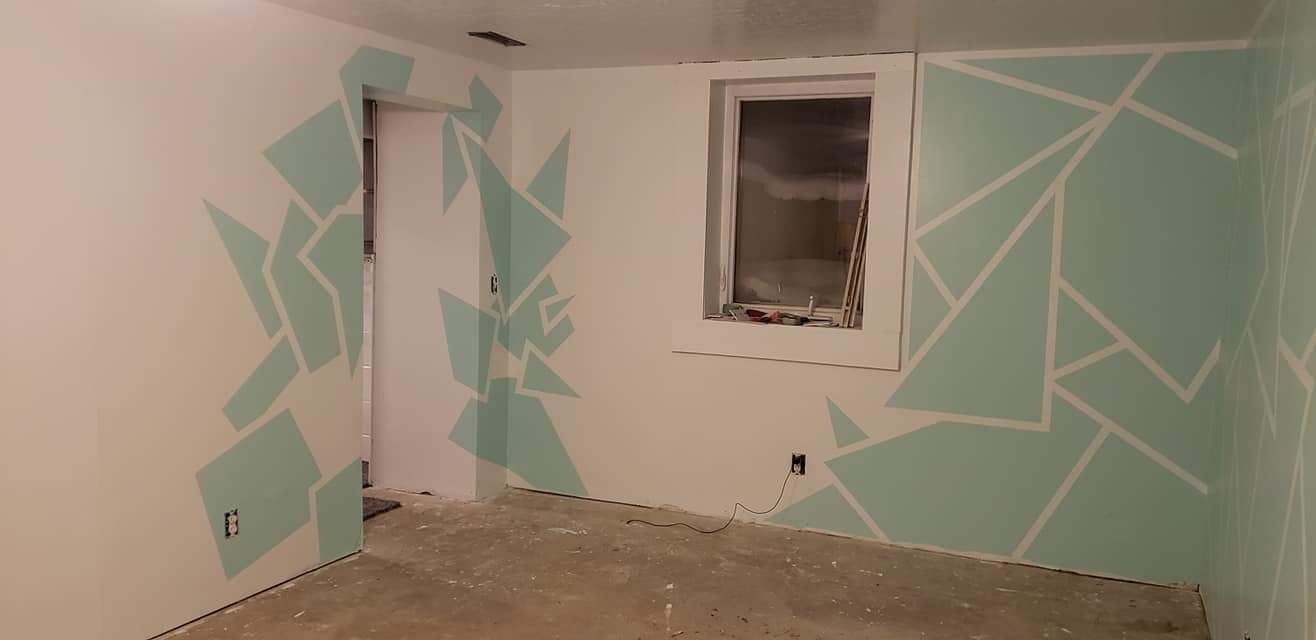 A custom painted wall in Mount Pleasant, MI by Altrade Creations