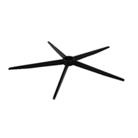 De Chill Line stervoet in zwart biedt een stijlvolle, robuuste basis met een moderne uitstraling, voor een elegant ontwerp.