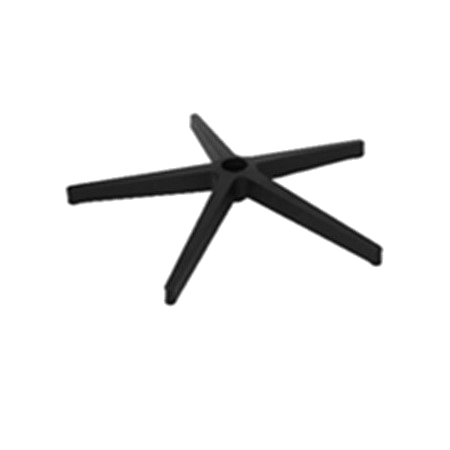 De Chill Line voet met 5 tenen in zwart biedt een stevige en stijlvolle basis, met een moderne uitstraling.