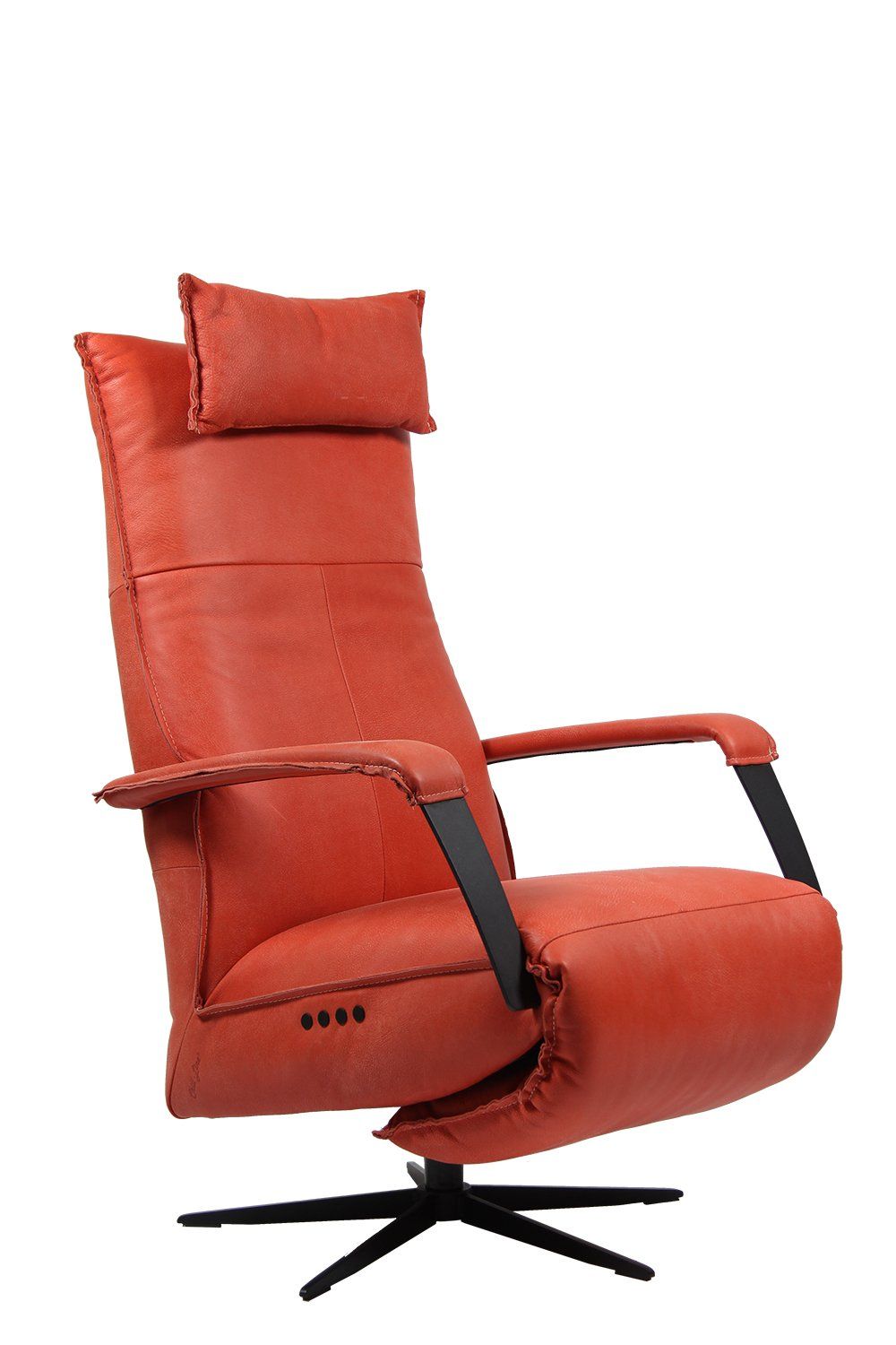 Luxe relaxfauteuil Deliza van Chill-line word voorzien van een duomotor, en accu. Met zijn zwarte tiptoetsen en een zwart laadpunt. Kunt u deze stoel geheel automatisch in te stellen op uw wensen. Bedient zowel de leuning als het voetenplateau met de tiptoetsen in de zitting van uw Relaxfauteuil.