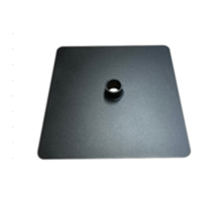 De Chill Line voet met zwarte vierkante schijf biedt een robuuste, moderne basis met een strakke afwerking.