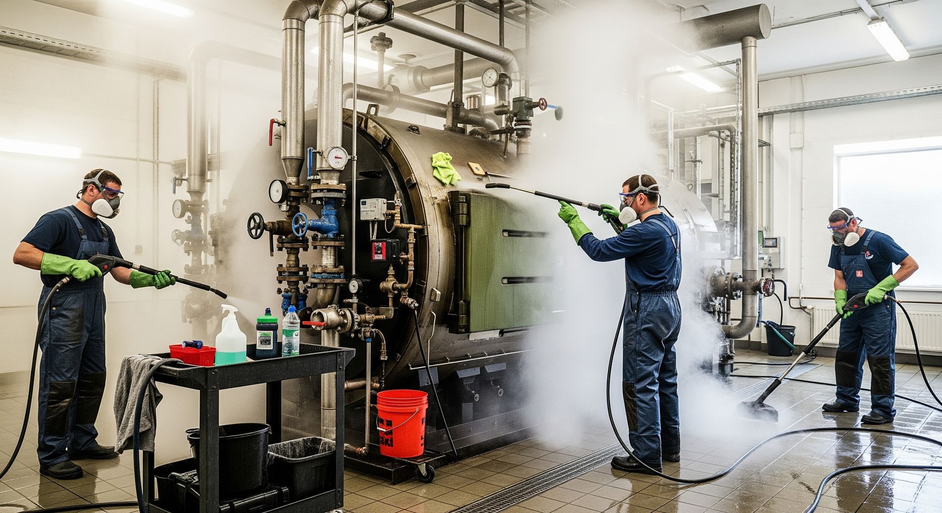 Professional steam cleaning for commercial spaces to improve hygiene and workplace safety