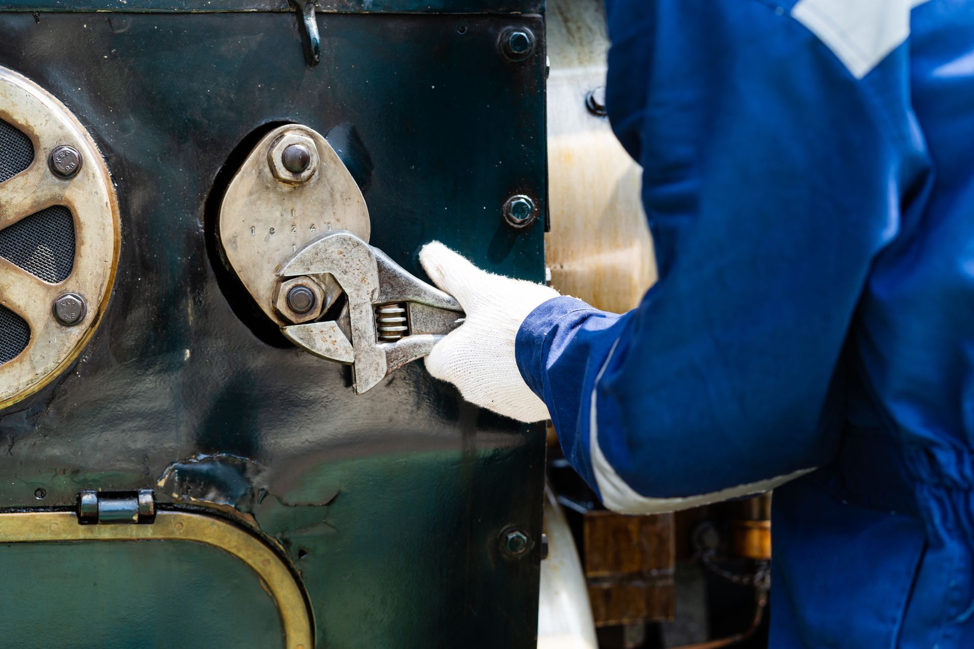 boiler being repaired