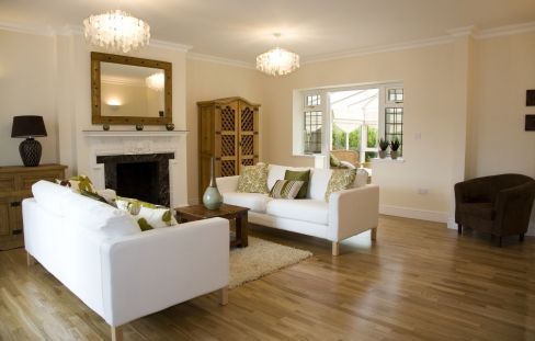 Living room with beautiful timber floor