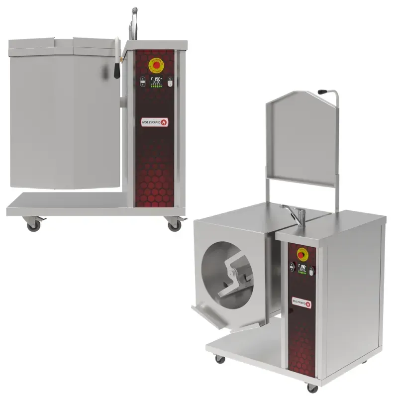 Caldeirão basculante elétrico fluído térmico com 60 litros com mexedor em inox