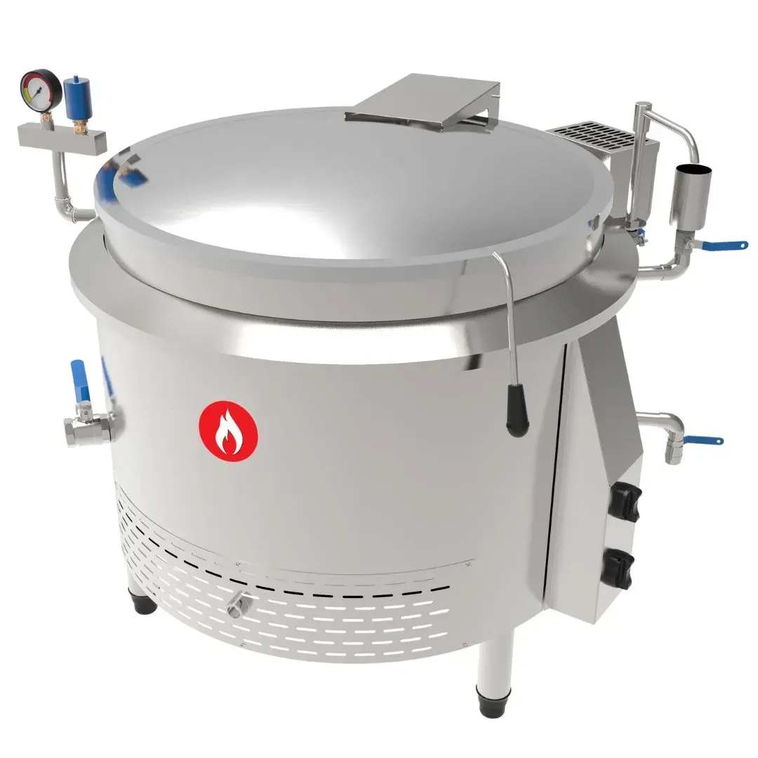 Caldeirão industrial autogrador de vapor americano em aço inox