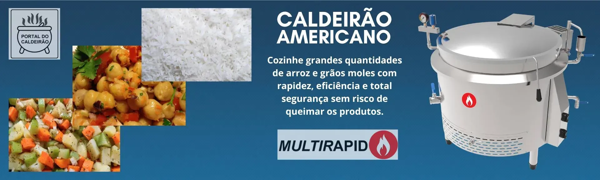 Banner do caldeirão industrial autogerador de vapor americano.