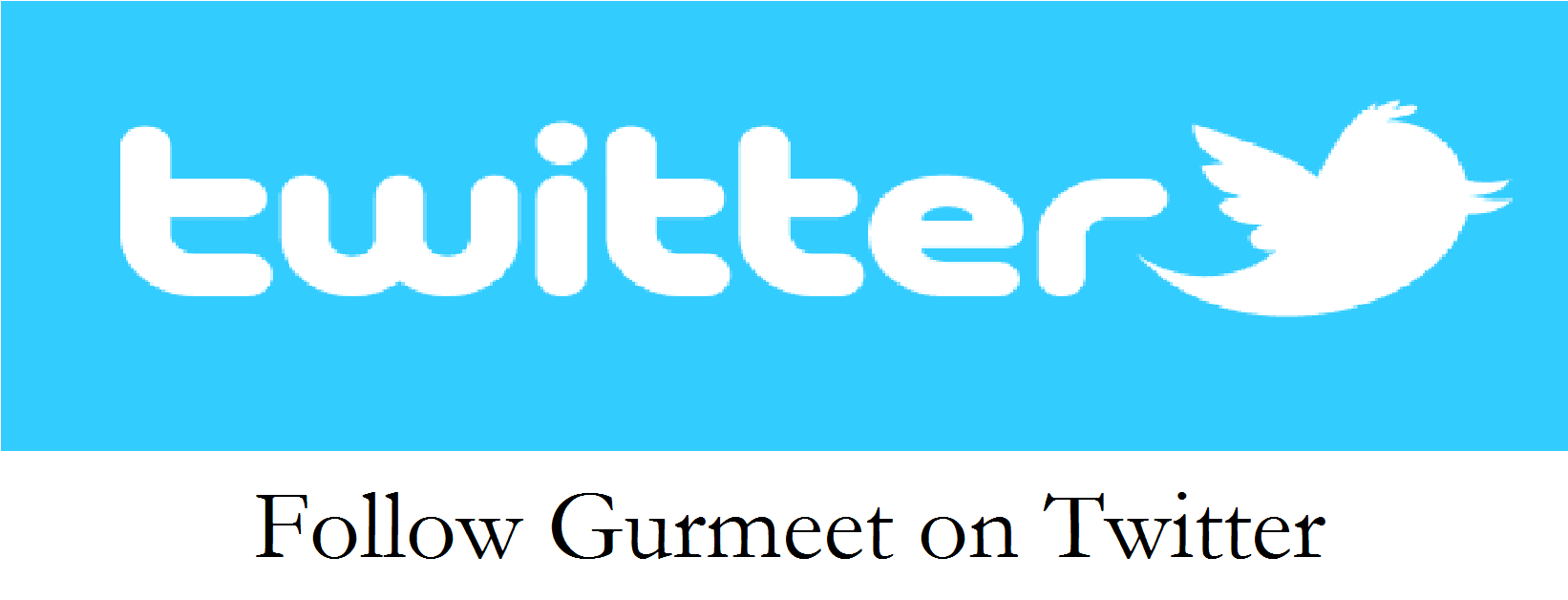 Follow Gurmeet on Twitter