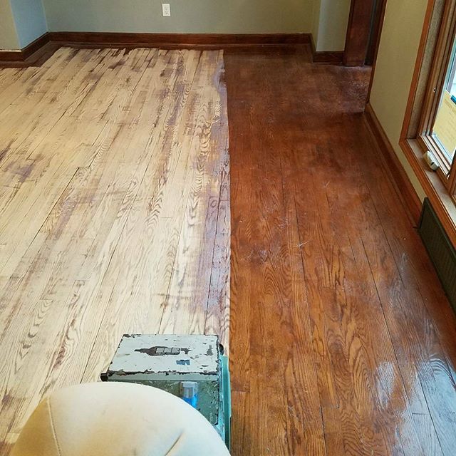 Before and After Cleaning — Saukville, WI — Sandmasters Hardwood Floors