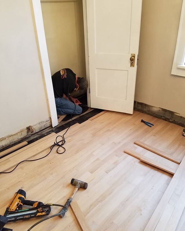 Installing Floor on the Room — Saukville, WI — Sandmasters Hardwood Floors