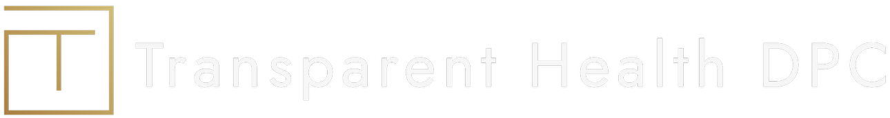 Transparent Health DPC logo. A square with the letter "T" inside.