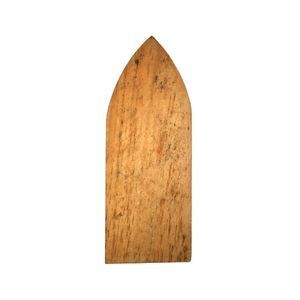 A wooden fence picket with a pointed end on a white background.