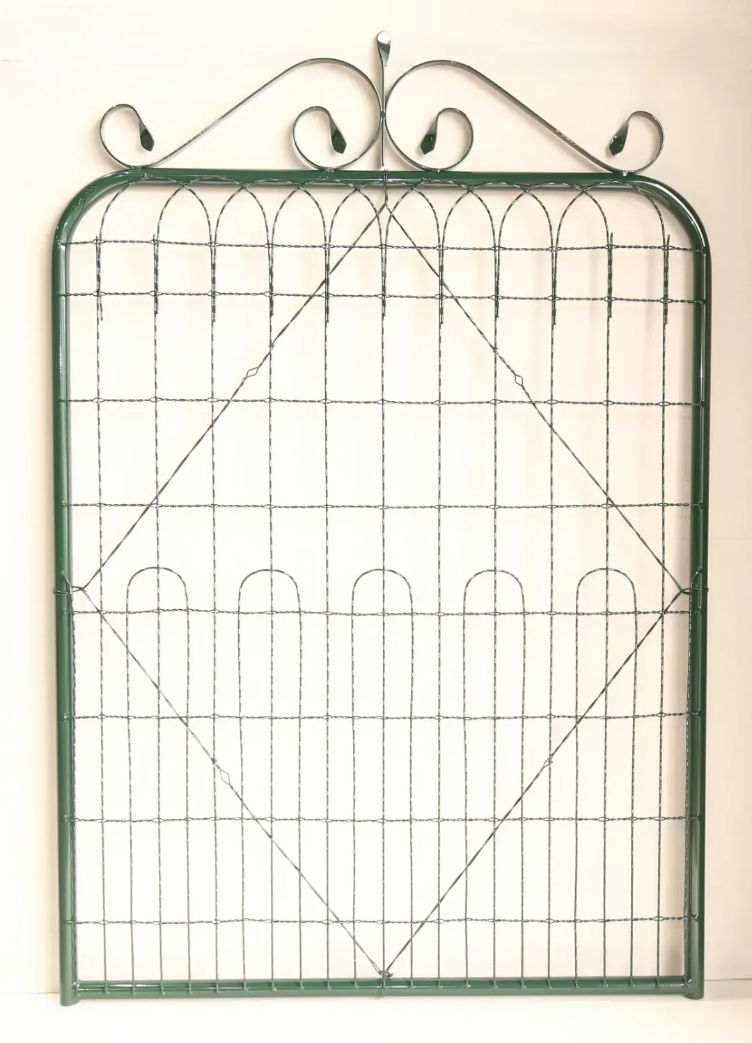 A green gate from Big Red Heritage Wire and Gates