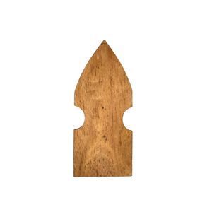 A fence picket that looks like an arrow on a white background