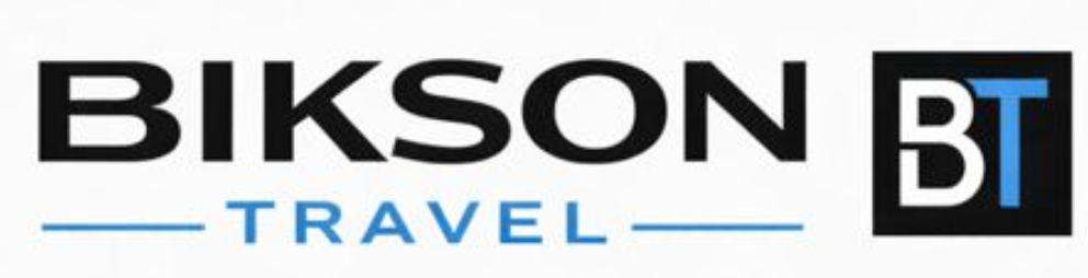 Bikson Travel logo: black text with 