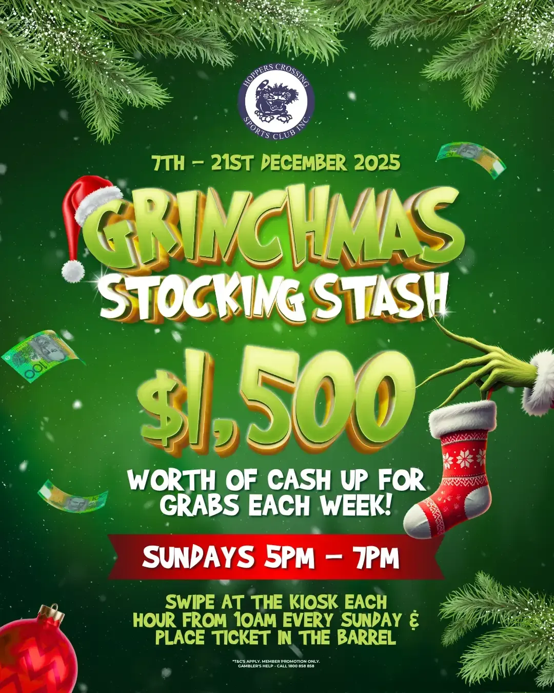 We're giving away $1,500 every Sunday from 7th to 21st December
