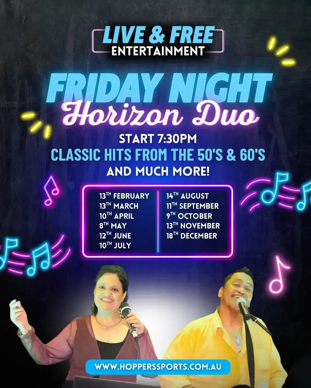 Horizon Duo - Live Music on Friday Nights at Hoppers Crossing Sports Club